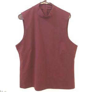 J. Crew Maroon Sleeveless Mock Turtle Neck